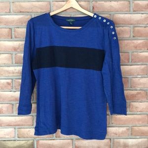 Ralph Lauren size XL 3/4 sleeved blue top